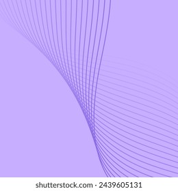Abstract background with waves. Vector banner with lines. Background for music album, poster, card, advertisement. Geometric element for design. Purple gradient. Ocean, water