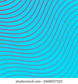 Abstract background with waves. Vector banner with lines. Background for music album, poster, card, advertisement. Geometric element for design isolated on blue. Pink and blue gradient