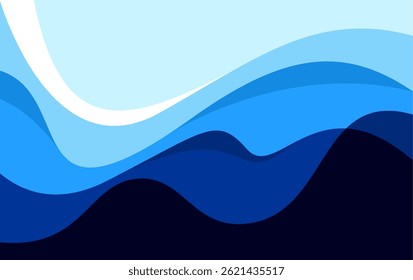 Abstract background with waves vector. papercut wave background