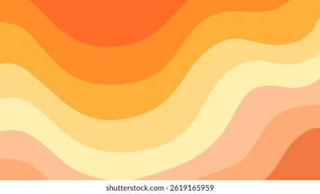 Abstract Background with Waves. Warm Toned Abstract Waves Gradient Background. Abstract warm gradient background with soft flowing waves in orange, yellow, and peach tones. 