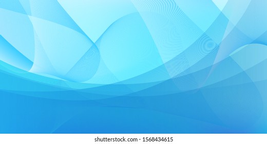 Abstract background waves. White and bright blue abstract background