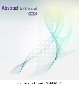 Abstract background with waves. Yellow, blue, green ines, vector illustration.