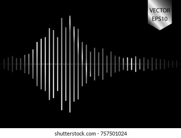 abstract background for wave,sound,Silver color,vector illustrations