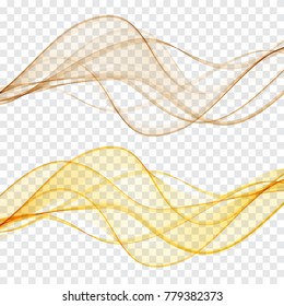 Abstract background wave.Transparent wave set