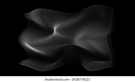 Abstract background with waving lines