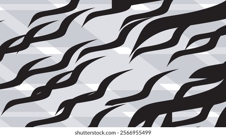 Abstract Background: Wavy black fire. Excellent asset for background materials.