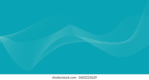 Abstract background with wavy blue lines background. 