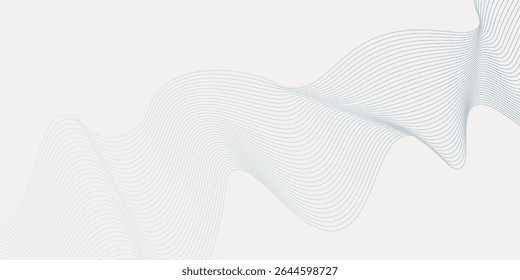 Abstract background with wavy blue lines on a white background. The blue lines create a flowing  textured  good nice art simple