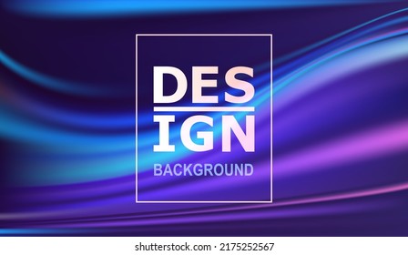 Abstrakter Hintergrund mit kräftigen bunten Linien und Farbverlauf-Übergänge. Lila-blaue Abdeckung mit unscharfem Hintergrund. Design minimalistische Abdeckung. Schöner, unfokussierter Hintergrund mit gewellten Objekten