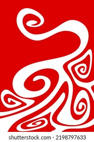 Abstract background with wavy and curly lines pattern