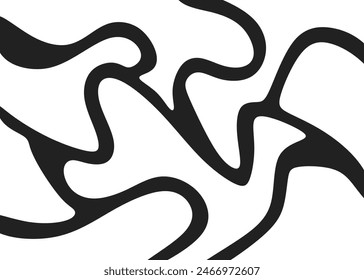 Abstract background with wavy curly lines pattern