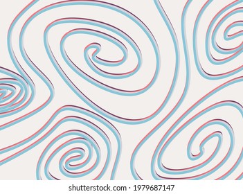Abstract background with wavy and curly pattern