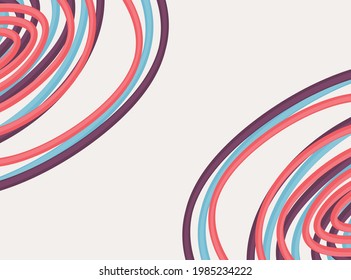 Abstract background with wavy and curly pattern