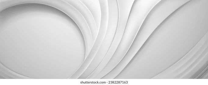 Abstract background with wavy curved lines in white colors
