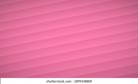 Abstract background of wavy curved stripes with shadows in pink colors