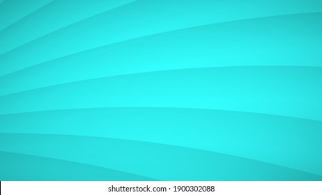 Abstract background of wavy curved stripes with shadows in light blue colors