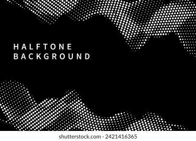 abstract background with wavy dotted pattern. Halftone effect. Vector illustration.