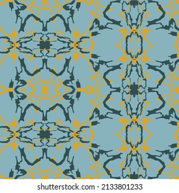 Fondo abstracto de las líneas onduladas onduladas en tonos azules y verdes. Patrones inusuales e intrincados del caleidoscopio. Lazo de apertura
