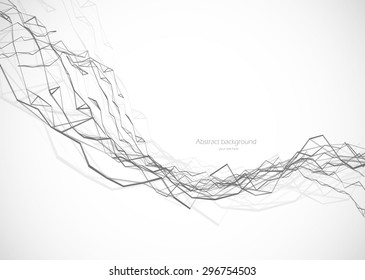 Abstract background in wavy geometric style vector illustration