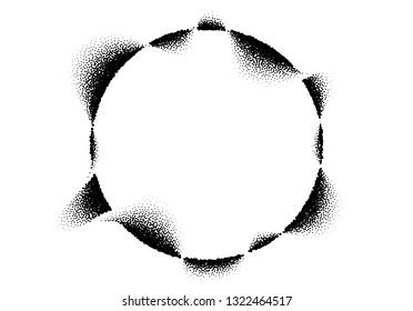 Abstract background with wavy gradient of scattered dots