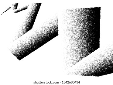 Abstract background with wavy gradient of scattered dots