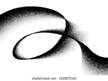 Abstract background with wavy gradient of scattered dots