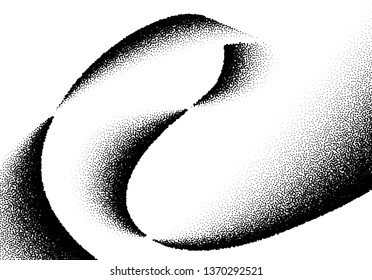 Abstract background with wavy gradient of scattered dots