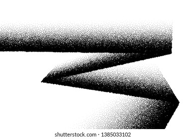 Abstract background with wavy gradient of scattered dots