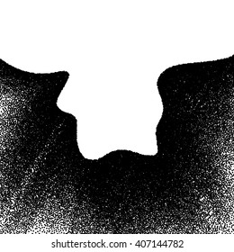 Abstract background with wavy gradient of scattered dots