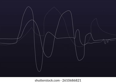 abstract background with wavy graphic lines display