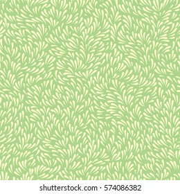 Abstract background with wavy grass or leaves. Seamless floral pattern