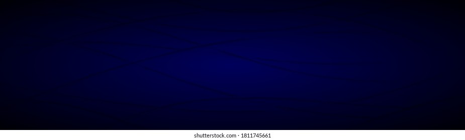 Abstract background of wavy intertwining lines in dark blue colors