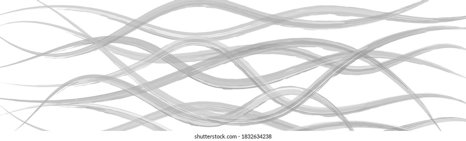 Fondo abstracto de las líneas entrelazadas onduladas, gris sobre blanco