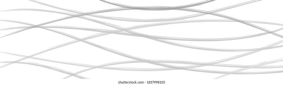 Abstract background of wavy intertwining lines, gray on white