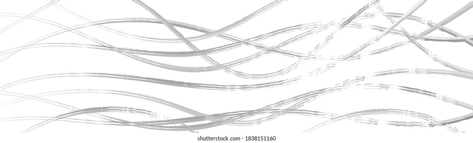 Abstract background of wavy intertwining lines, gray on white