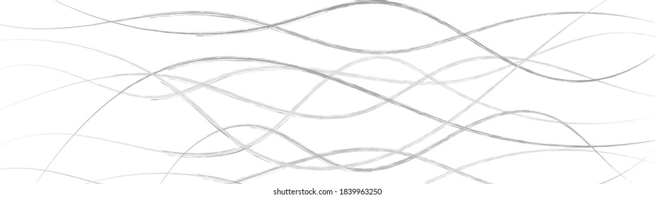Abstract background of wavy intertwining lines, gray on white