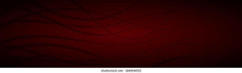 Abstract background of wavy intertwining lines in dark red colors