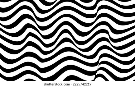 abstract background Wavy Line is a black pattern on a white background. It can be a wallpaper, fabric pattern, or other image work