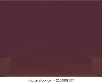 Diseño de líneas onduladas de fondo abstracto con fondo rojo oscuro
