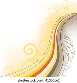 abstract background with wavy line and ornament spiral