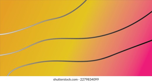Abstrakter Hintergrund mit einer gewellten Linie in rosafarbenen und gelben goldfarbenen Farben Vektorgrafik 10