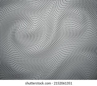 Abstract background with wavy lines. Black and white vector pattern.