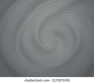 Fondo abstracto con líneas onduladas. Patrón vector blanco y negro.
