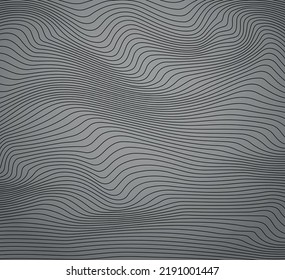 Fondo abstracto con líneas onduladas. Patrón vectorial negro y gris.