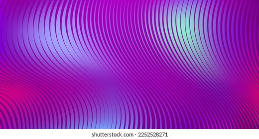 Fondo abstracto de las líneas onduladas en colores azul y púrpura
