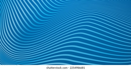 Fondo abstracto de las líneas onduladas en colores azules