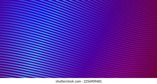 Fondo abstracto de las líneas onduladas en colores azul y púrpura