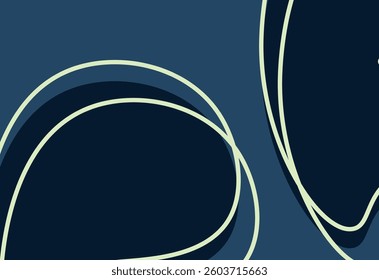 Abstract background with wavy lines in blue colors. Vector illustration.
