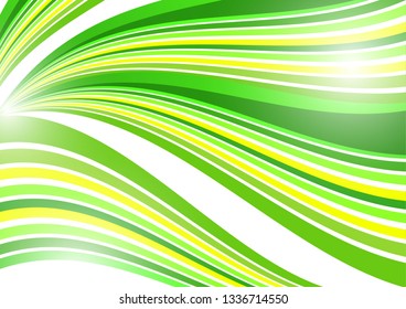 Abstract background of wavy lines. Bright saturated colors on a white background. Design element for banner, flyer, brochure, business card. Vector illustration