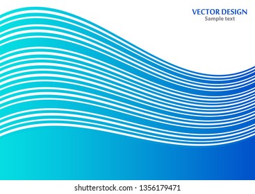 Abstract background of wavy lines. Bright saturated colors on a white background. Design element for banner, flyer, brochure, business card. Vector illustration